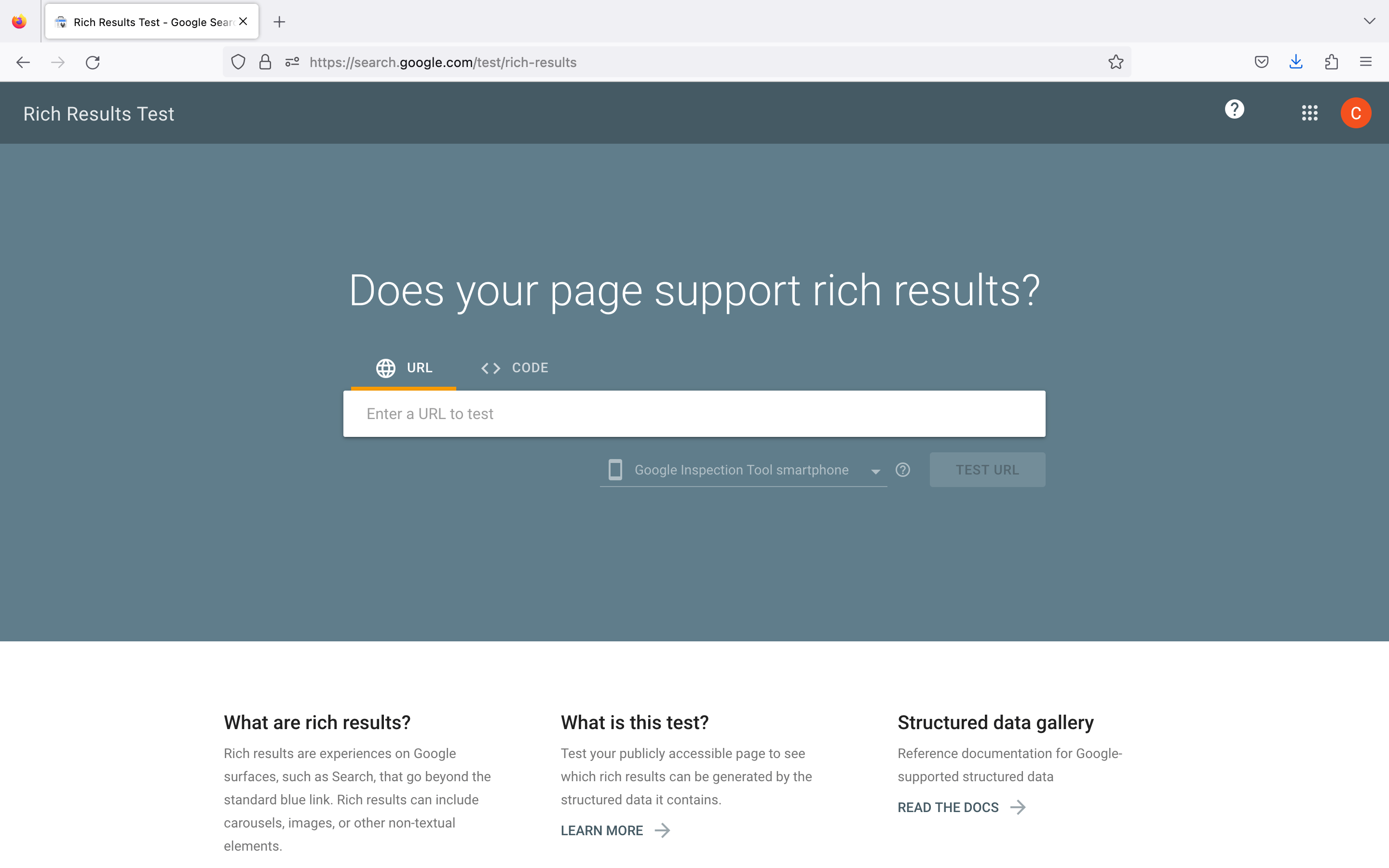 Rich Results Test